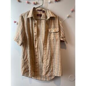 Vintage Rare Original Levi's Men's Stripe Button Down Short Sleeve Shirt